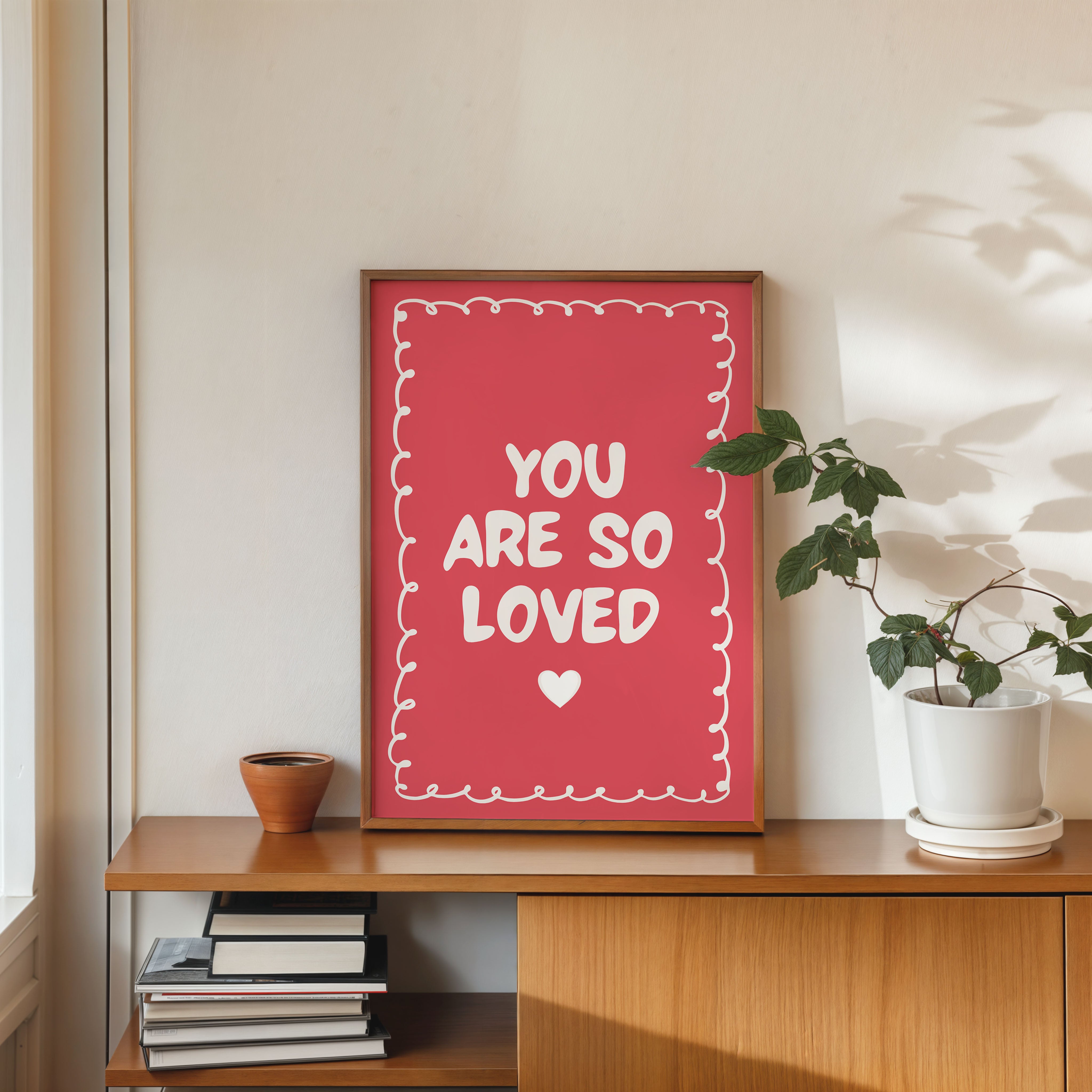 you are so loved printable wall art minimalist inspirational quote poster